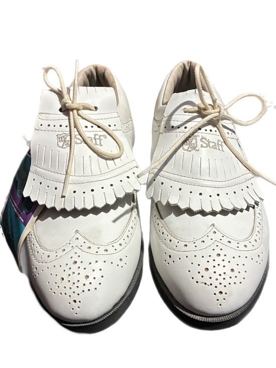 Wilson Shoes - Wilson Staff White Leather Kiltie Wingtip Golf Shoes Loafers Size 7.5 Spiked